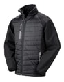 Heren Softshell Jas Result Recycled Compass Padded Zwart-Grey
